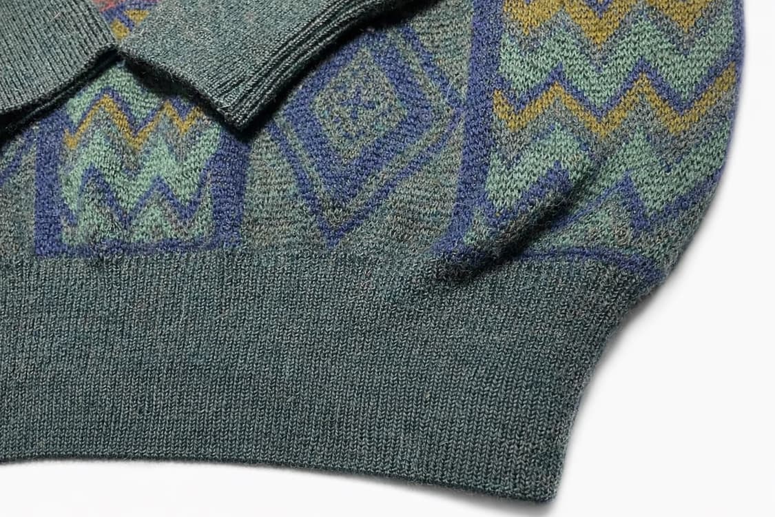 JPN 90s~00s 일본 빈티지 아놀드파머 에스닉 보헤미안 패턴 울니트 상품이미지4