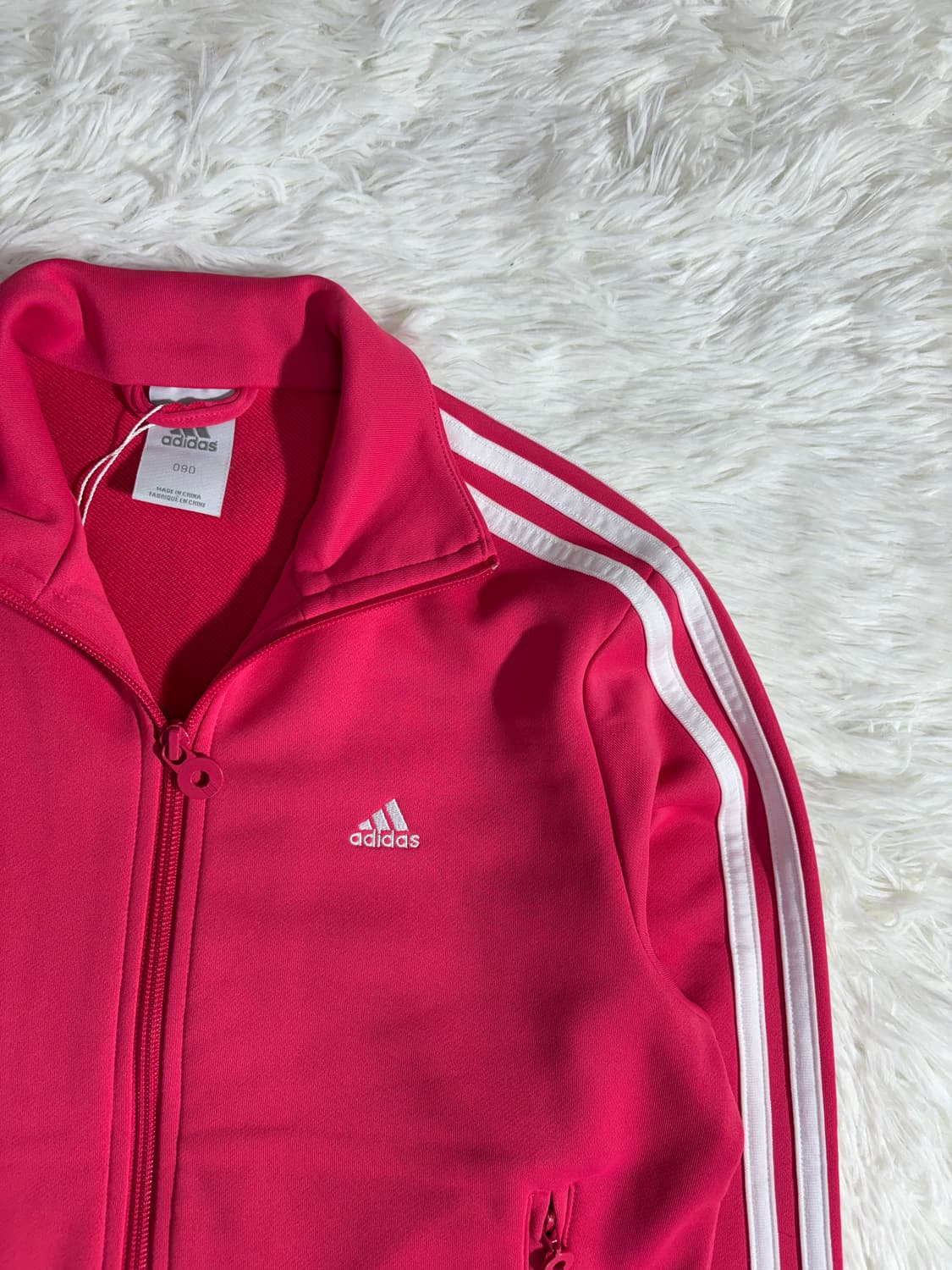 아디다스 딱붙핏 삼선 핑크 트랙탑  상품이미지5