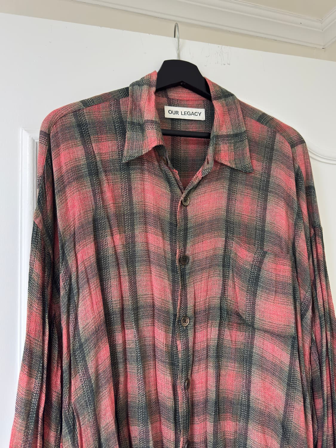 아워레가시 럼버 체크 버로우드 보로우드 셔츠 48 상품이미지3