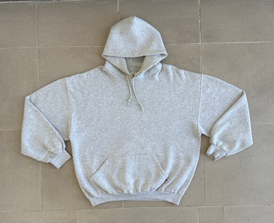 90s 빈티지 러셀 후드 밝은그레이 XL 상품이미지1