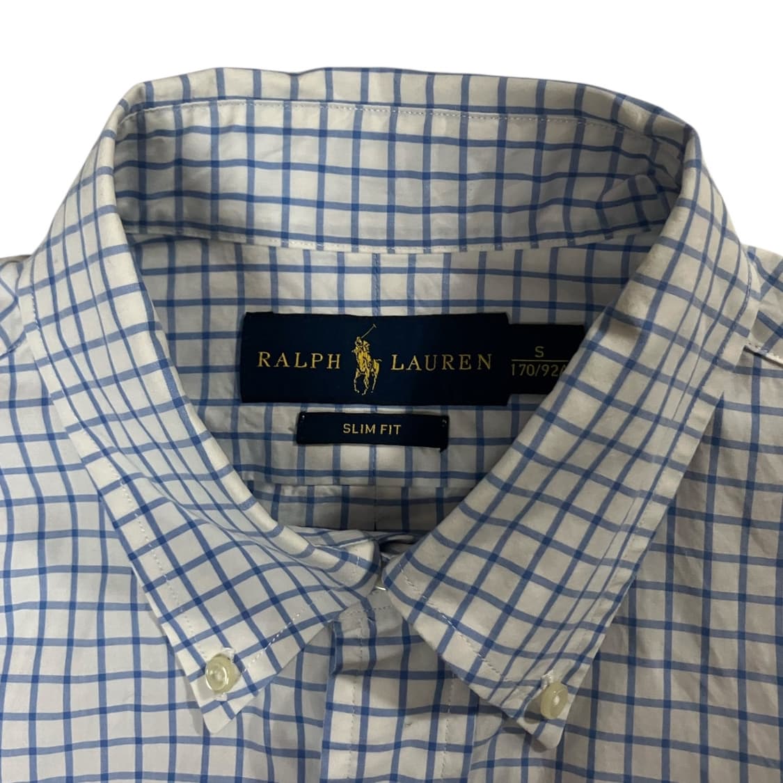 폴로 랄프로렌 슬림핏 면 체크 셔츠 S 상품이미지2