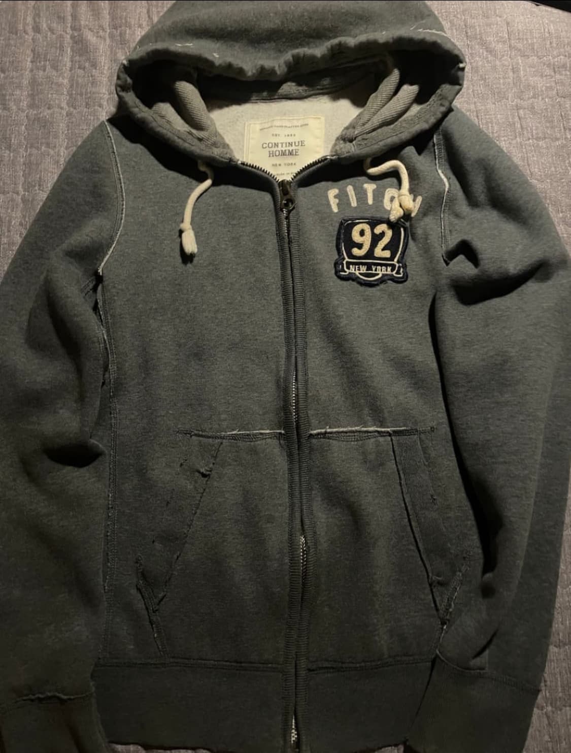 아베크롬비 그레이 후드집업 상품이미지1