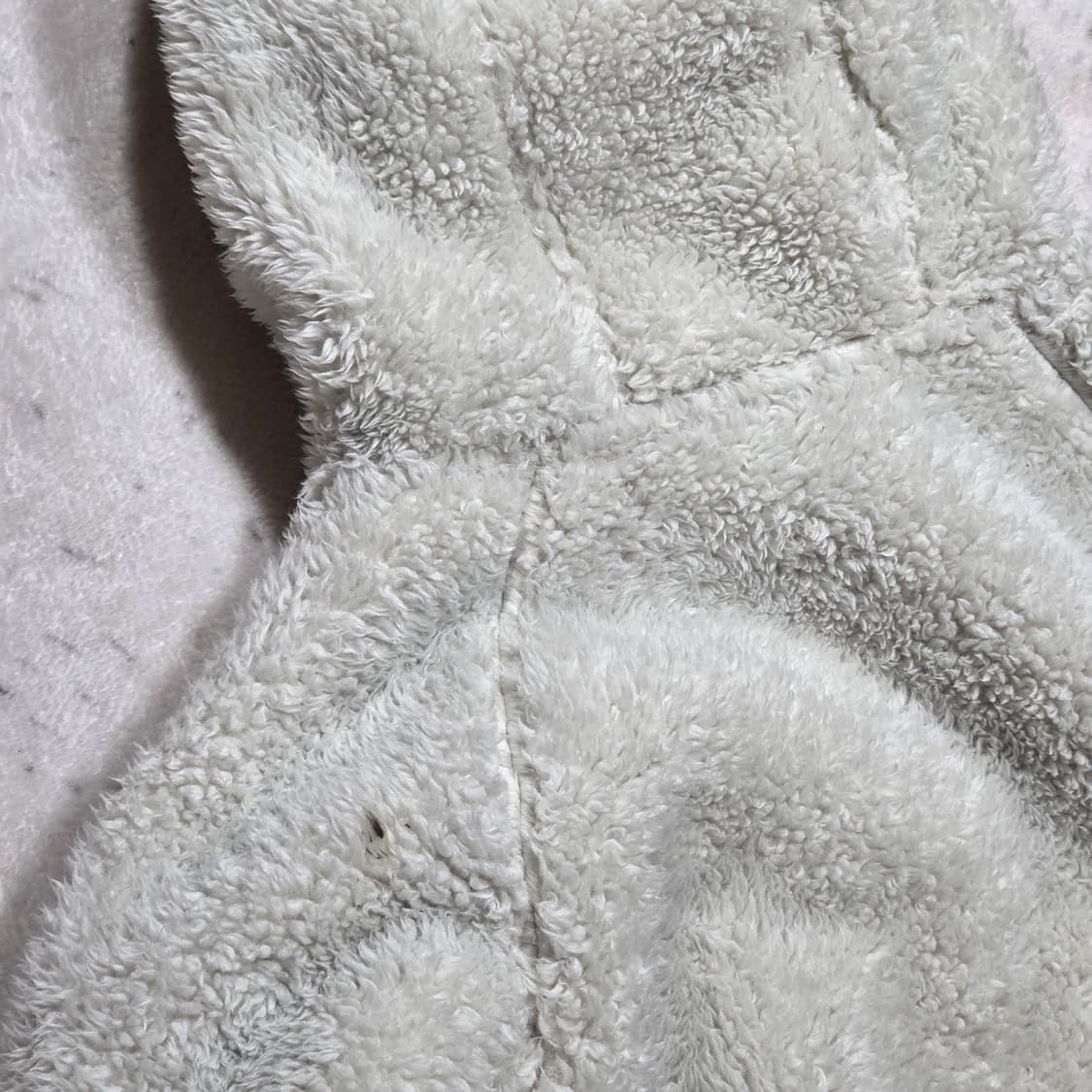 유니클로 화이트 후리스 후드집업 상품이미지6