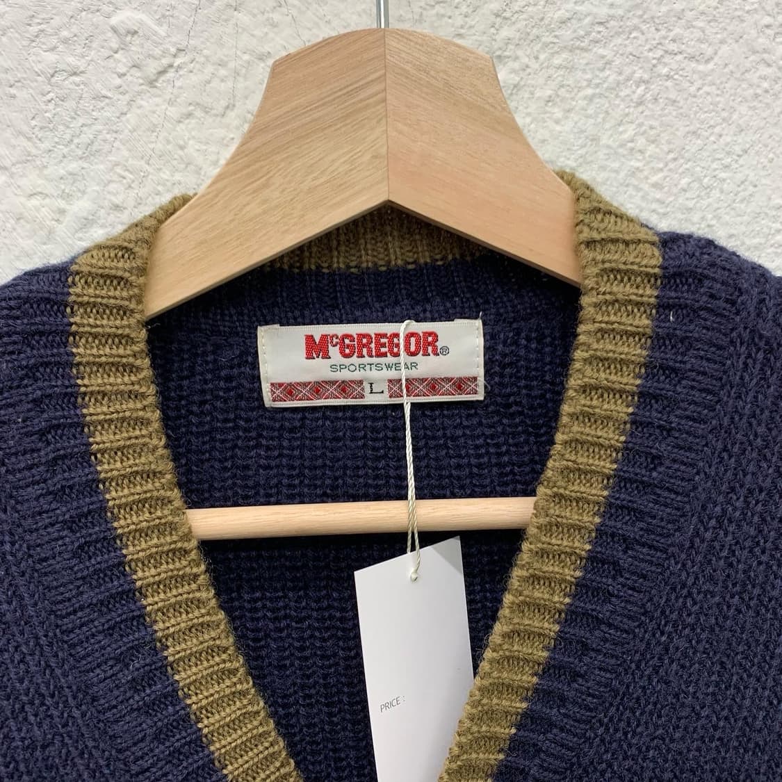 맥그리거 네이비 로고 울 니트 가디건  상품이미지5
