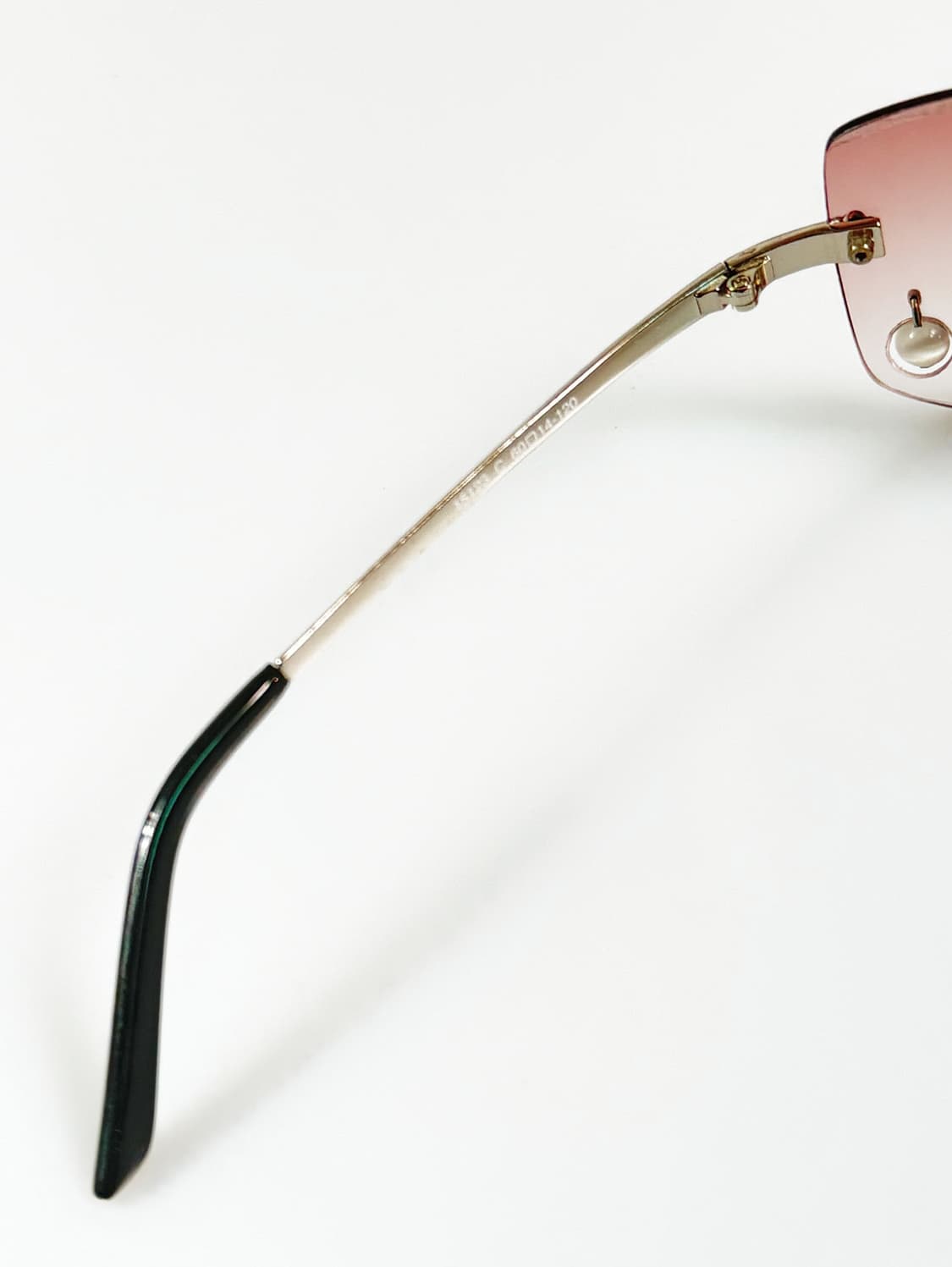 90s UVIR 무테 스퀘어 핑크 그라디언트 틴트 빈티지 선글라스 상품이미지8