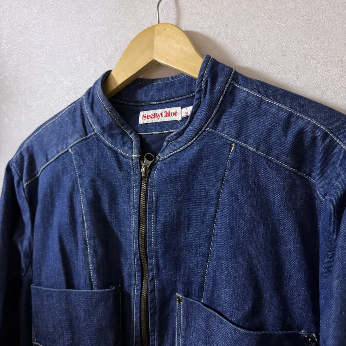 씨바이끌로에 데님 봄버 자켓 (프리) 상품이미지2