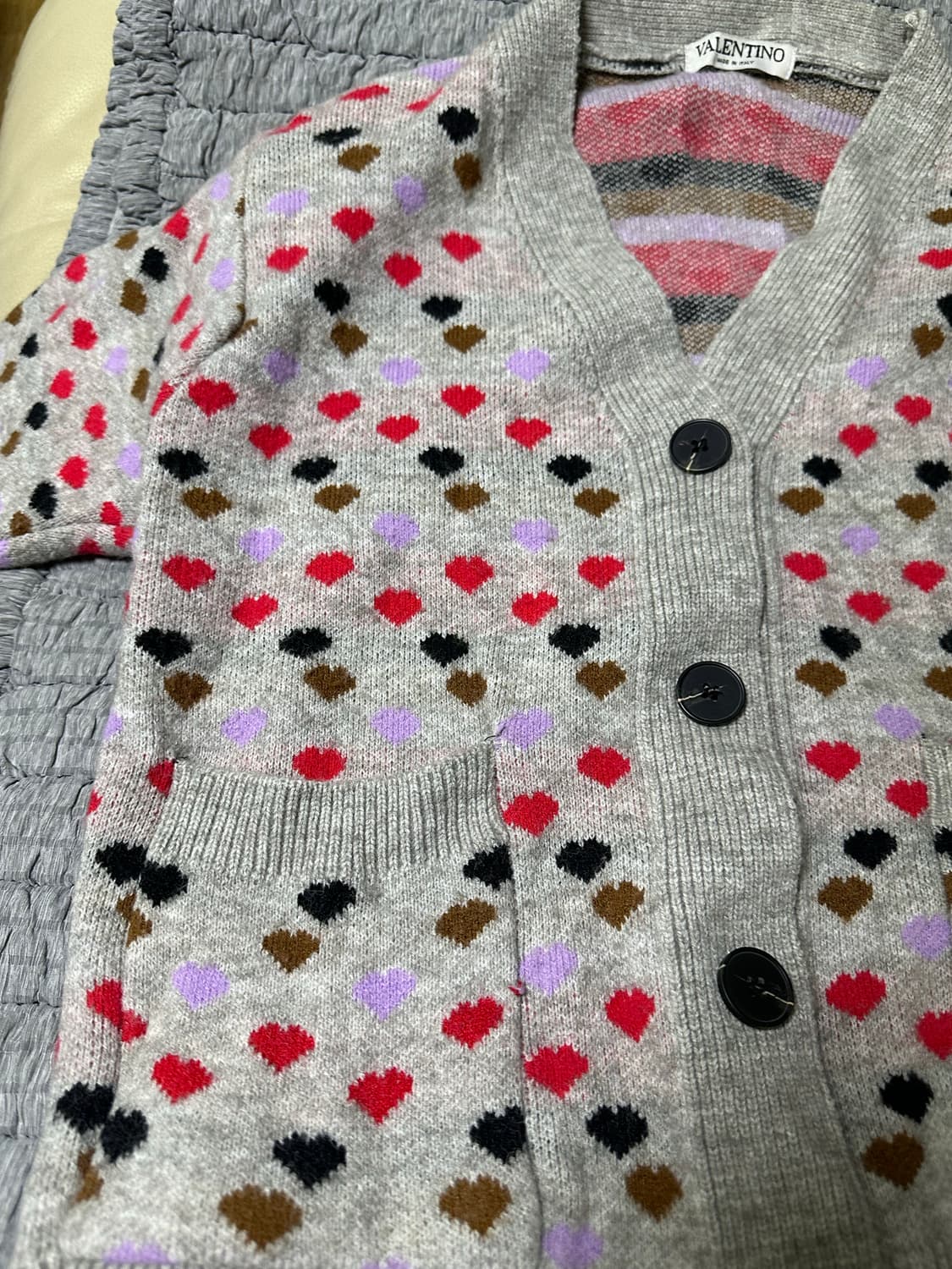 VALENTINO 땡땡이 패턴 가디건 상품이미지4