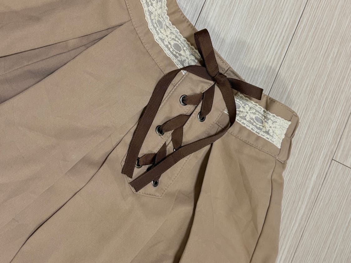 라떼갸루 액시즈팜(택⭕️) 아일렛 큐롯 스커트 치마바지 빅사이즈 상품이미지4