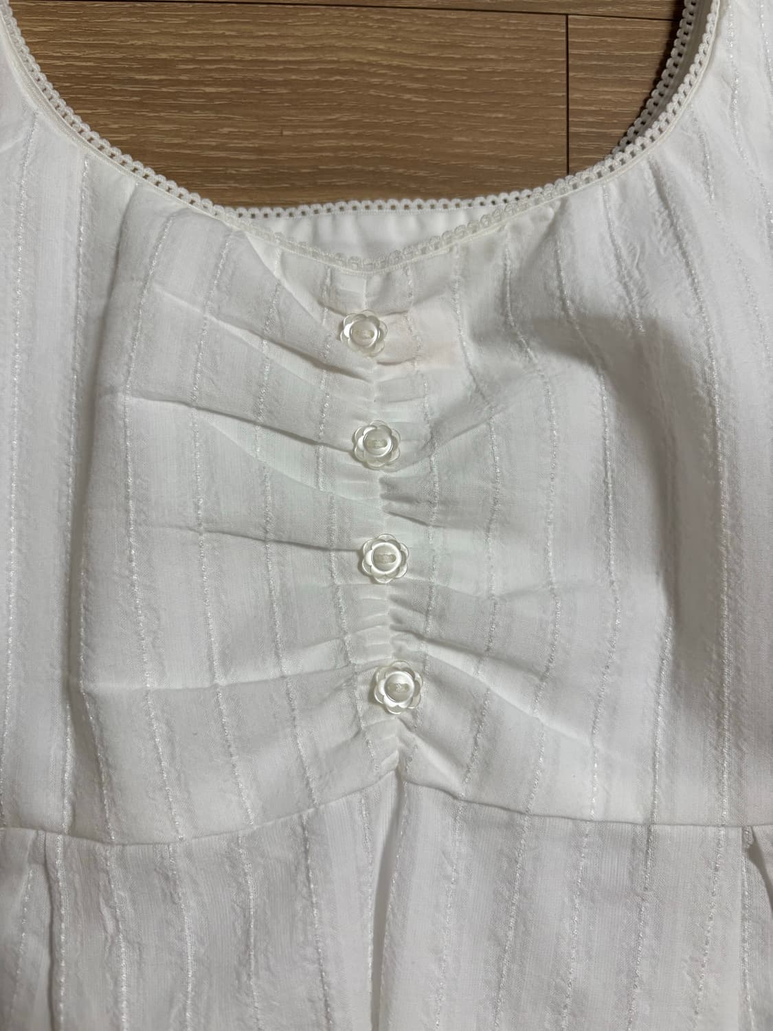 Lace Sleeveless Dress (White) 상품이미지4