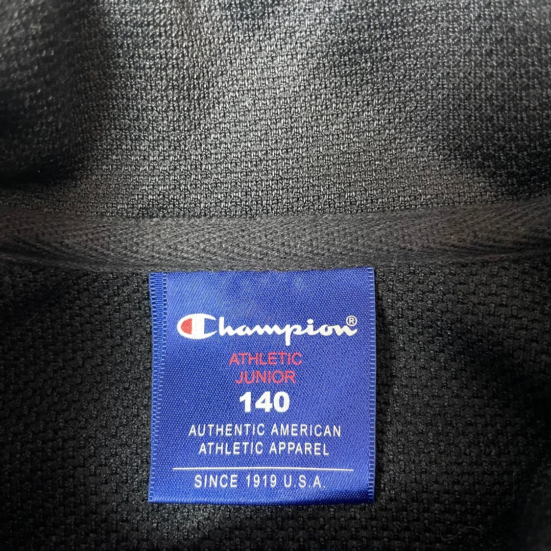 챔피온 키즈 블랙 화이트 로고 포인트 메쉬 집업 140 상품이미지4