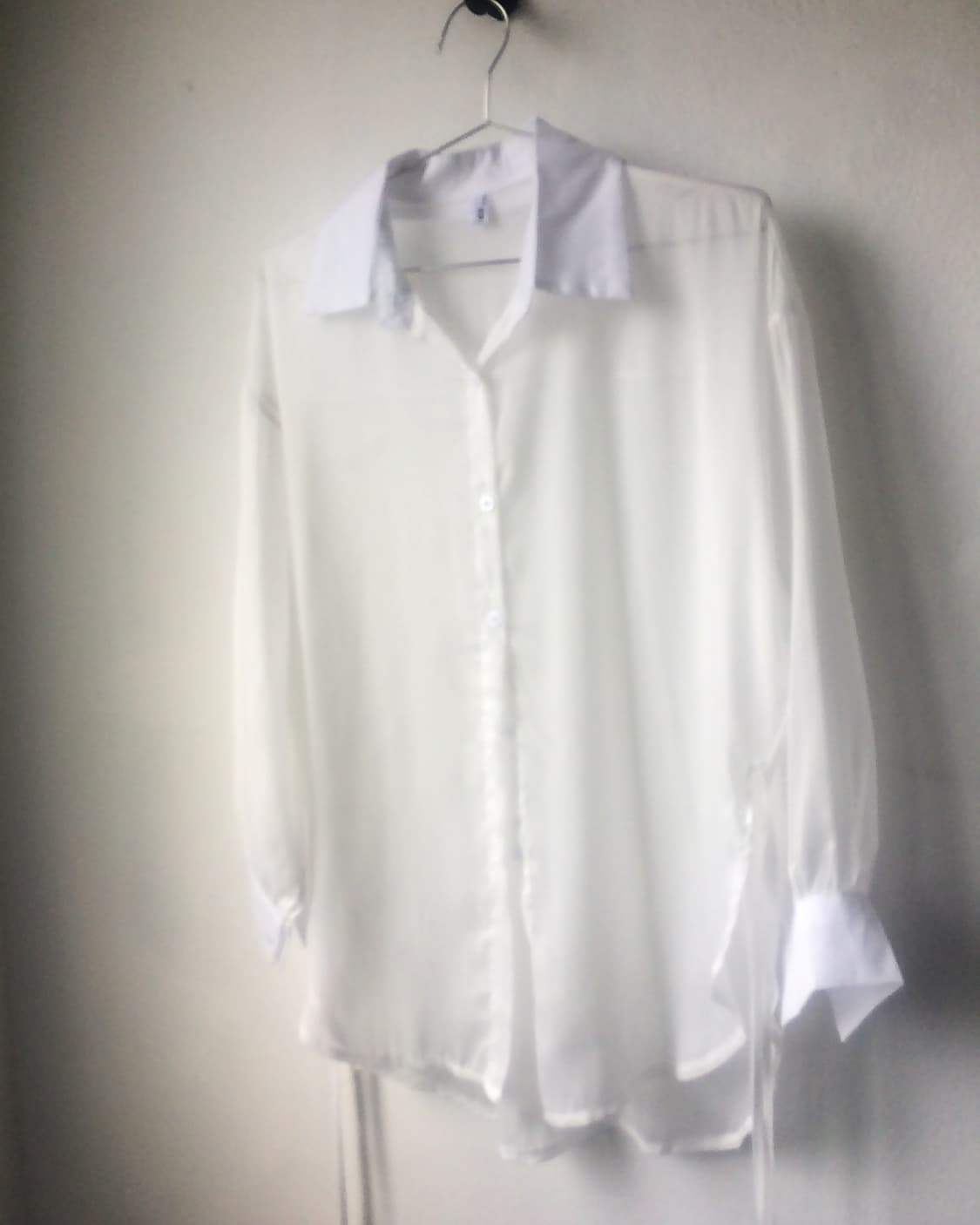 Side tied see through shirt 상품이미지2