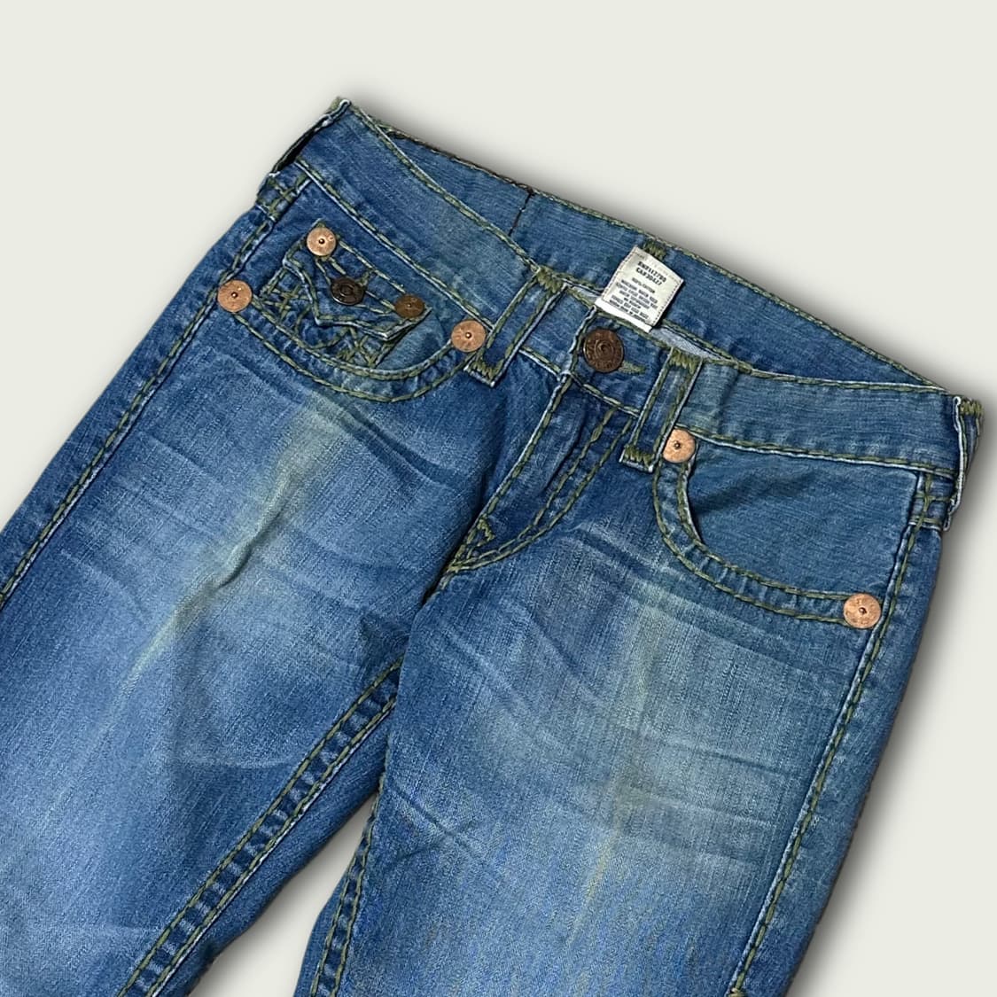 00's 트루릴리젼 리키 슈퍼T 그린 스티치 상품이미지4