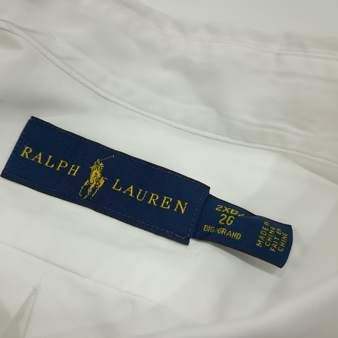 CL474 2XB 폴로 코튼 버튼다운 화이트 셔츠 남방 상품이미지3