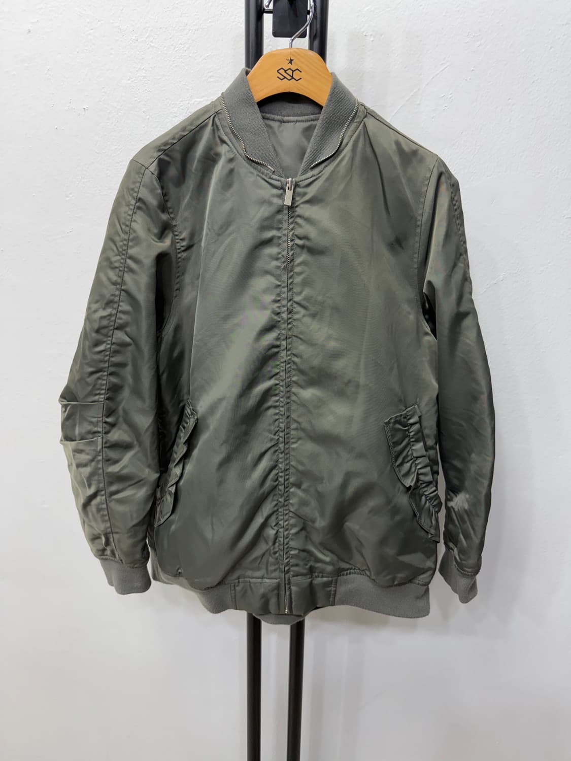 정품) O2ND 오즈세컨 한섬 카키색 MA-1 항공 점퍼 82 상품이미지1