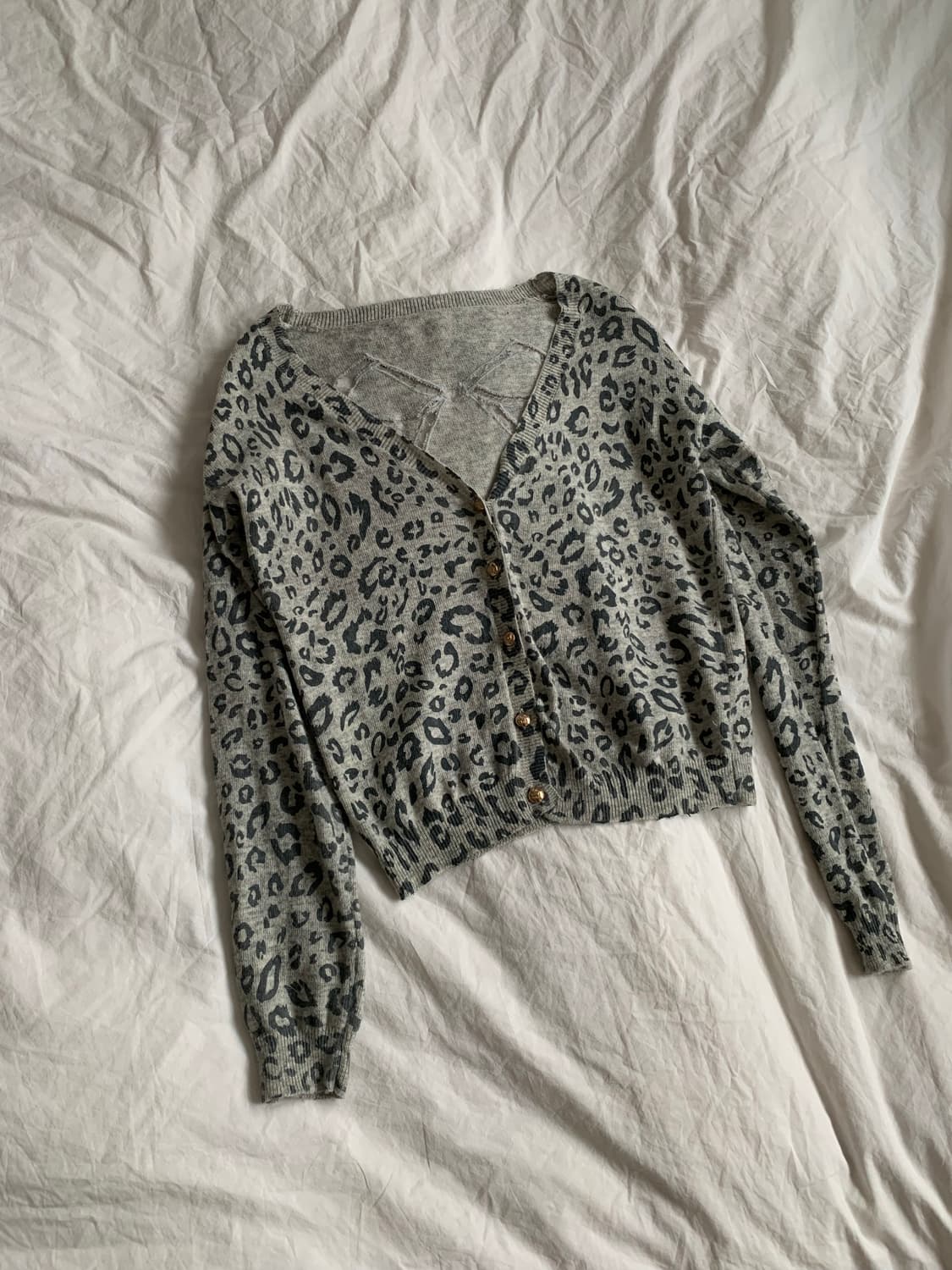 그레이 레오파드 가디건 상품이미지2
