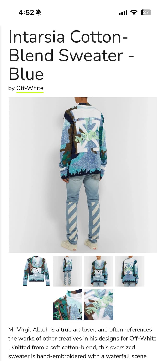 오프화이트 니트 상품이미지2