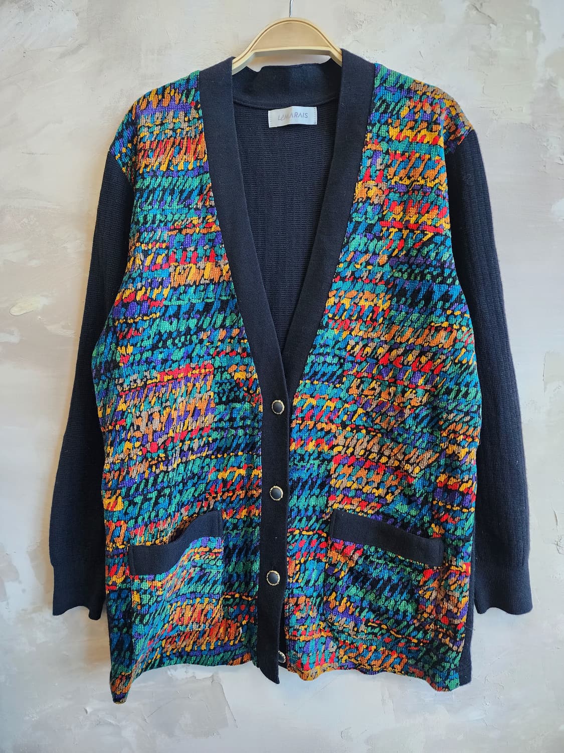 블랙 패턴 가디건 상품이미지1