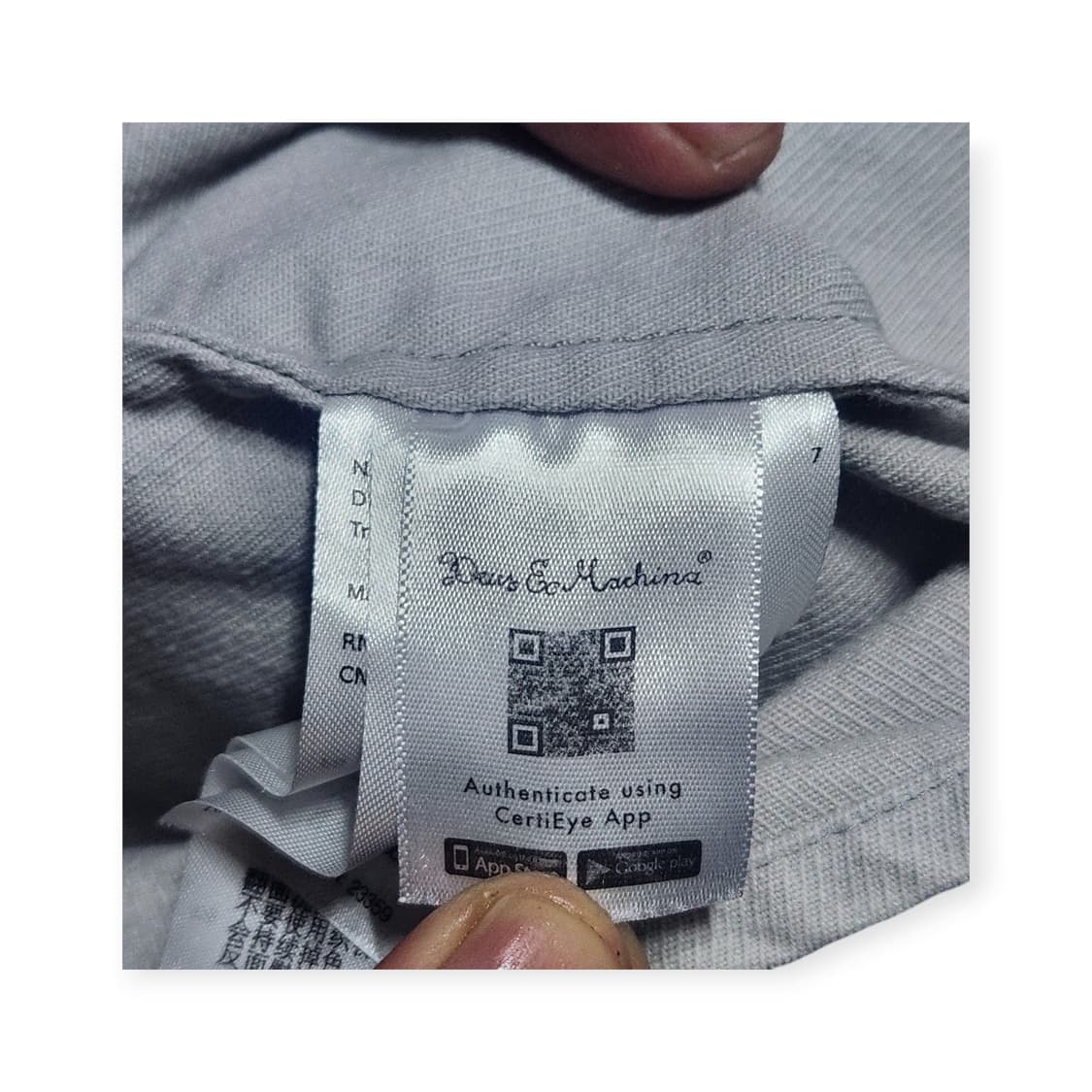 S)데우스 워크 셔츠 라이트그레이 자수패치 백프린팅 스트릿 상품이미지4