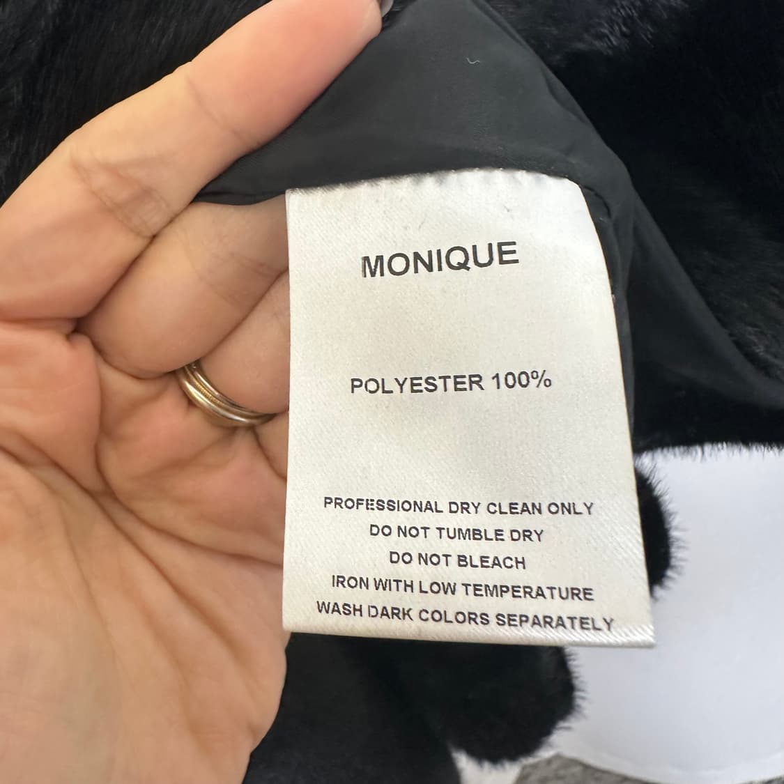   MONIQUE 여자 퍼자켓 검정 FREE  EIWO 상품이미지9