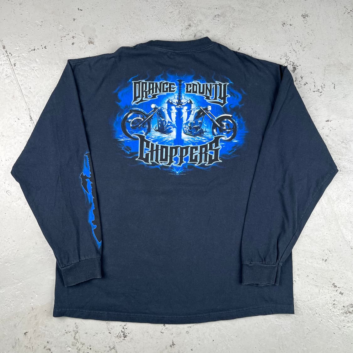 빈티지 오렌지 카운티 차퍼스 블루 플레임 소드 롱슬리브 상품이미지3