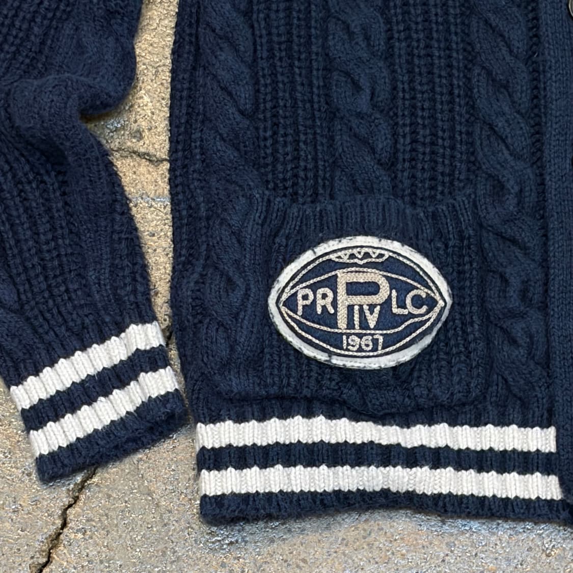 00s USA 빈티지 폴로랄프로렌 아동복 숄카라 코튼 니트 가디건 상품이미지4