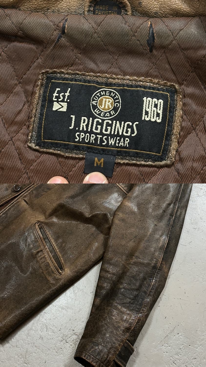 90's 빈티지 디스 레더 카코트 빈티지 레더 자켓 상품이미지9