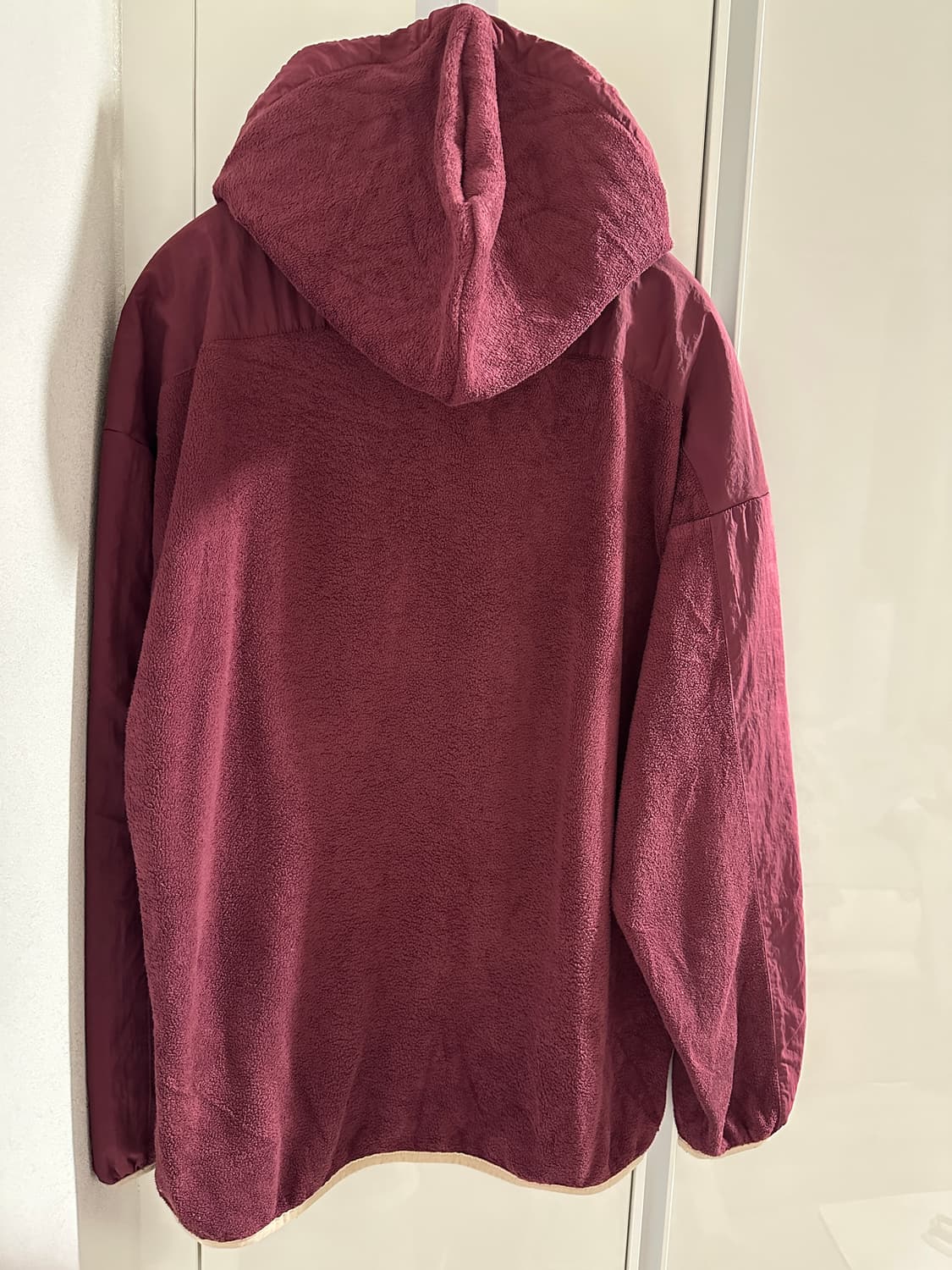 아디다스 버건디 플리스 후리스 후드티 상품이미지3