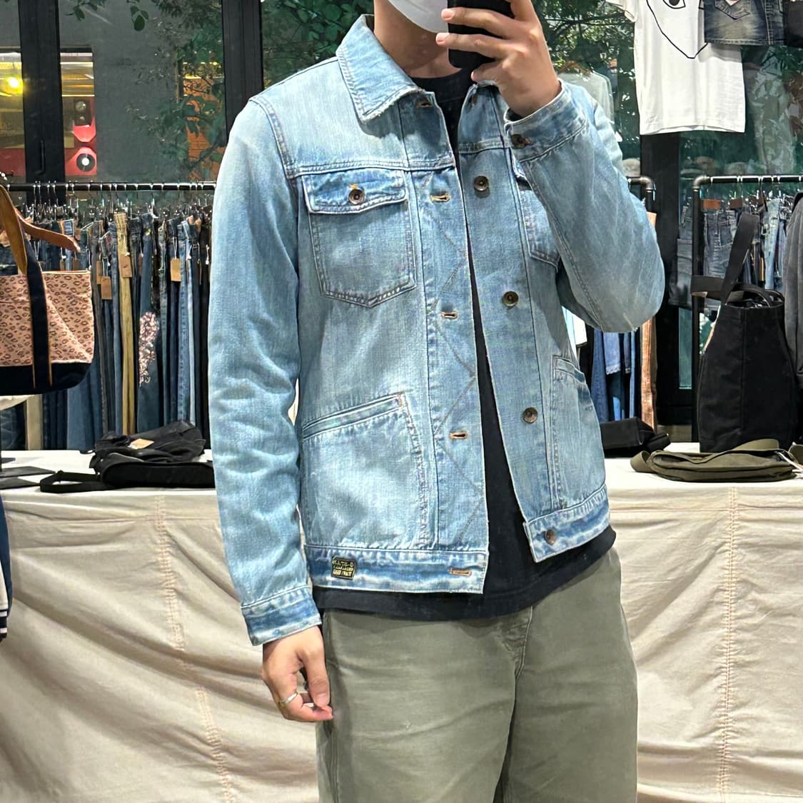 M) 지스타로우 워싱 데님 자켓 상품이미지9