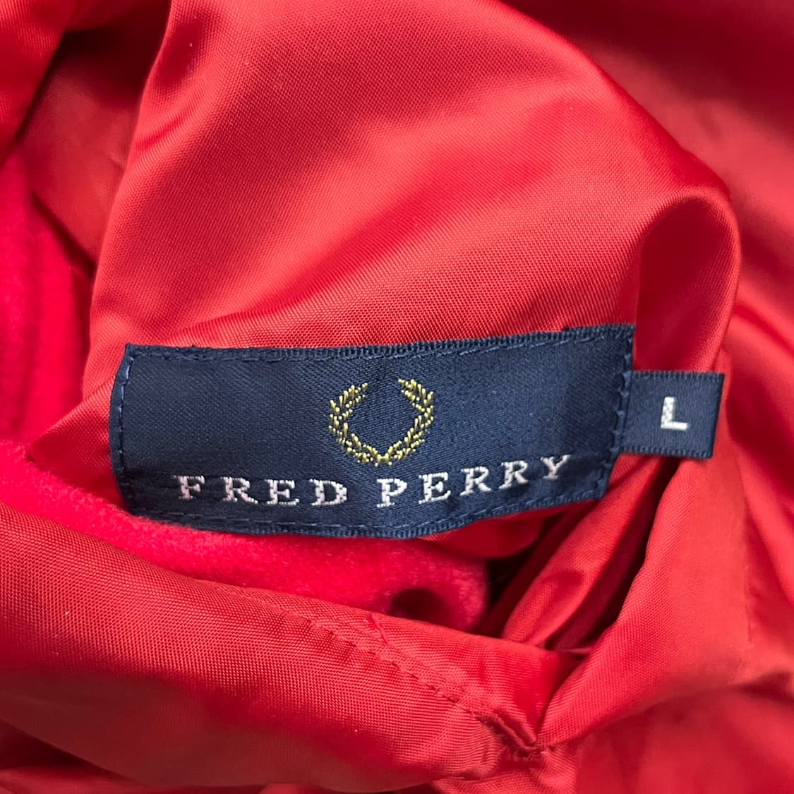 [정품/L] 프레드페리 리버시블 패딩 점퍼 네이비레드 b8 상품이미지8