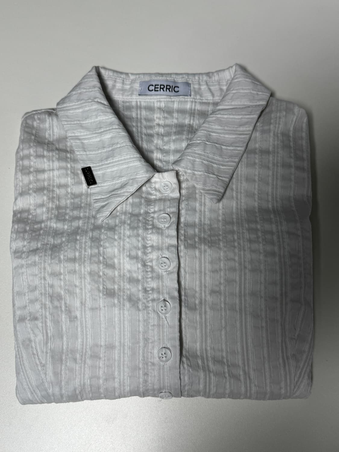 세릭 (CERRIC) CRUNCH STRIPE SHIRT-WHITE 상품이미지3