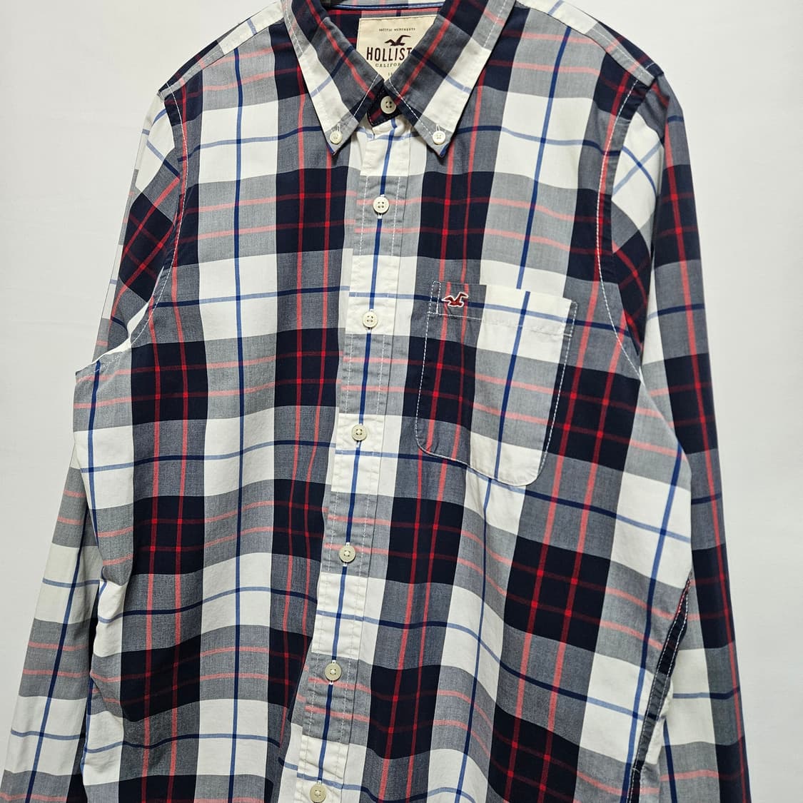 홀리스터 스몰로고 체크셔츠 XL 상품이미지2