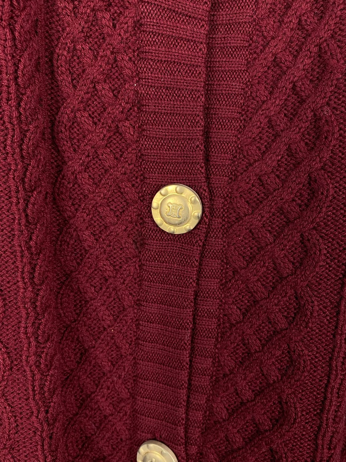 Celine 셀린느 금장 버튼 울 가디건 42  상품이미지3