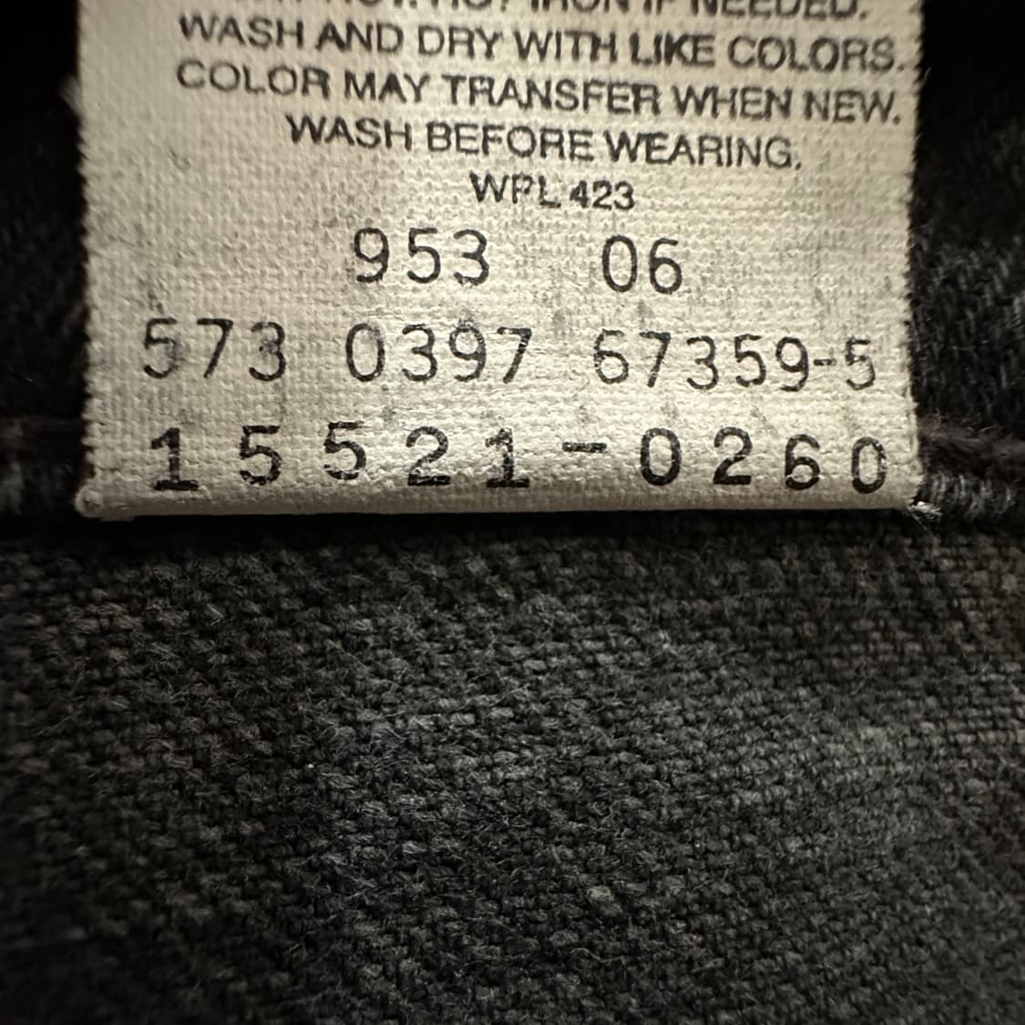 LEVI'S 521 90's usa made black denim 상품이미지6