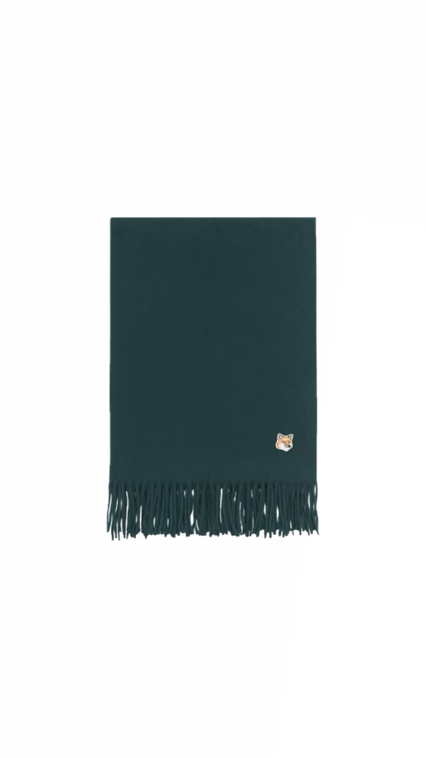 메종키츠네 폭스헤드 머플러 딥그린 상품이미지1