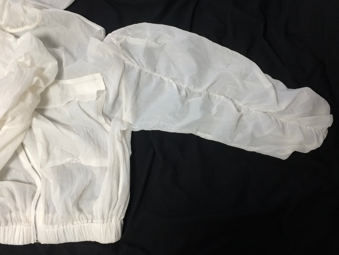 셔링 바람막이 화이트 상품이미지5