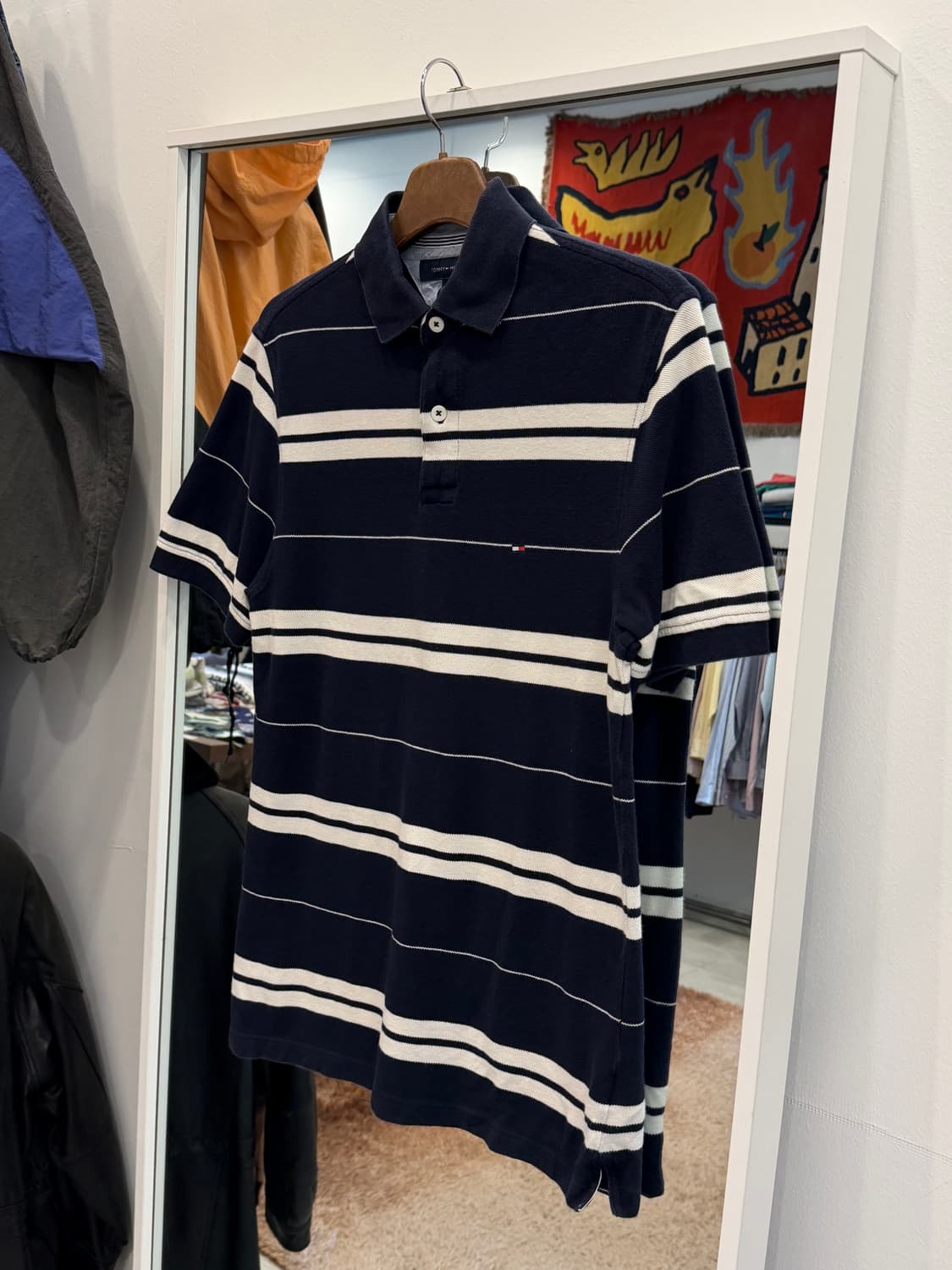 Tommy Hilfiger 타미힐피거 스트라이프 pk 반팔 티셔츠 상품이미지1