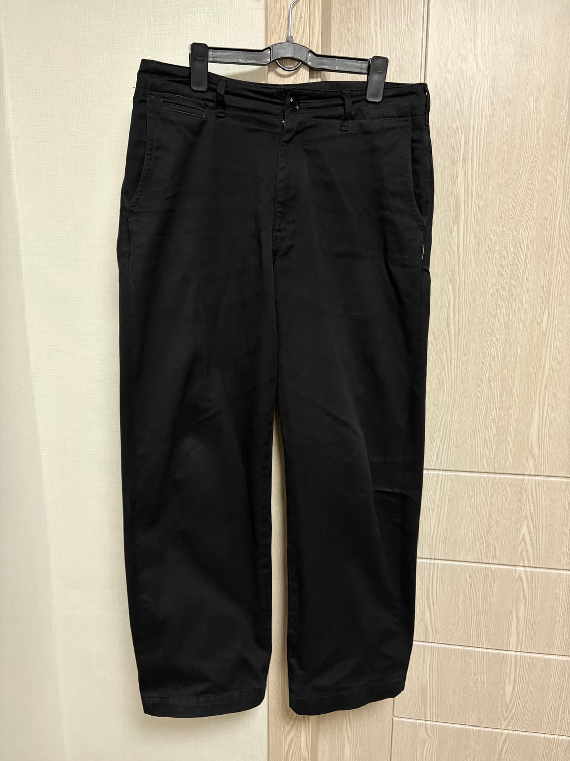 네이버후드 23SS 클래식핏 치노팬츠 블랙 M 상품이미지3