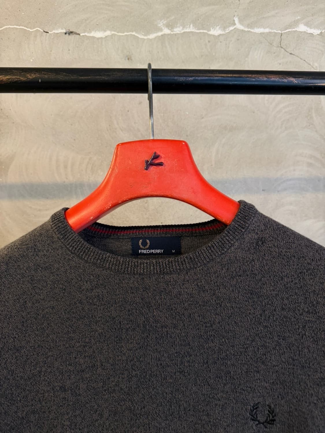 프레드페리 크루넥 니트 슬림100 상품이미지3