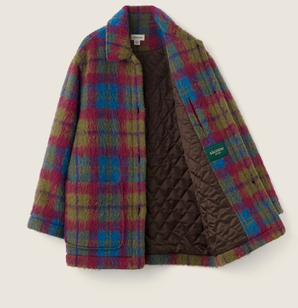 시엔느 메튜 알파카 체크 코트 상품이미지6