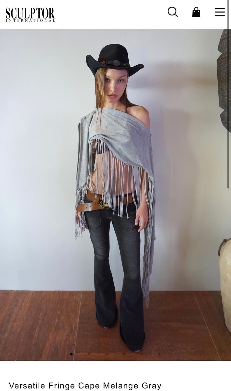 [구해요] 스컬프터 프린지 케이프  상품이미지1