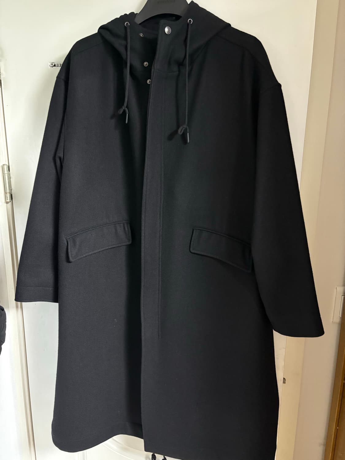 비슬로우 스탠다드 20FW 울 후디 코트 블랙 M 상품이미지3