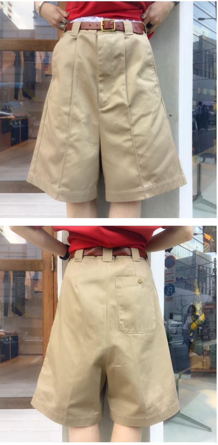 BEAMS BOY Highwaist Twill Wide Shorts  상품이미지9