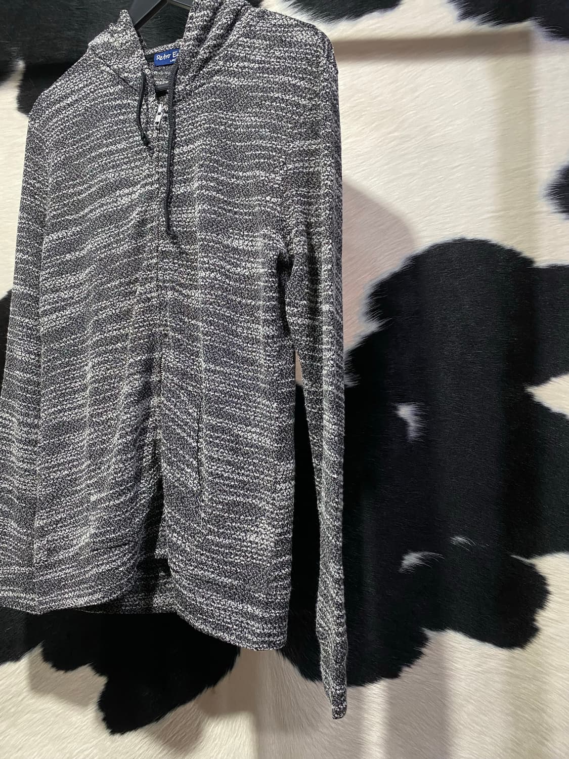 Retro engine 그레인 니트 후드집업 상품이미지4