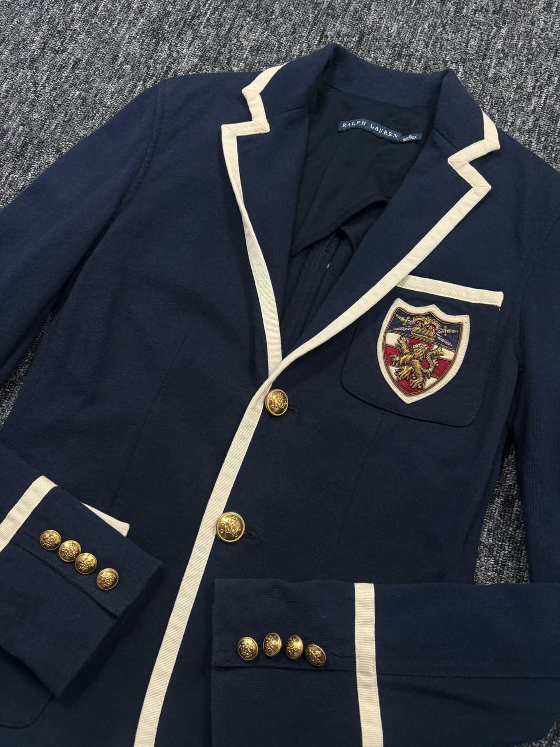 폴로 네이비 엠블럼 와펜 금장 블레이저 상품이미지5