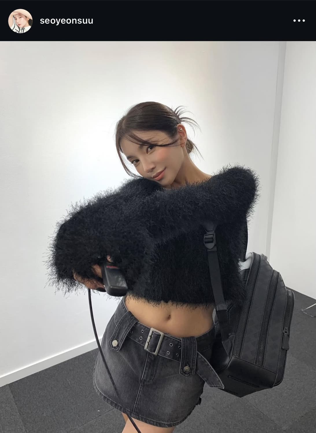 인스턴트펑크 와이드 브이넥 가디건 블랙 상품이미지2
