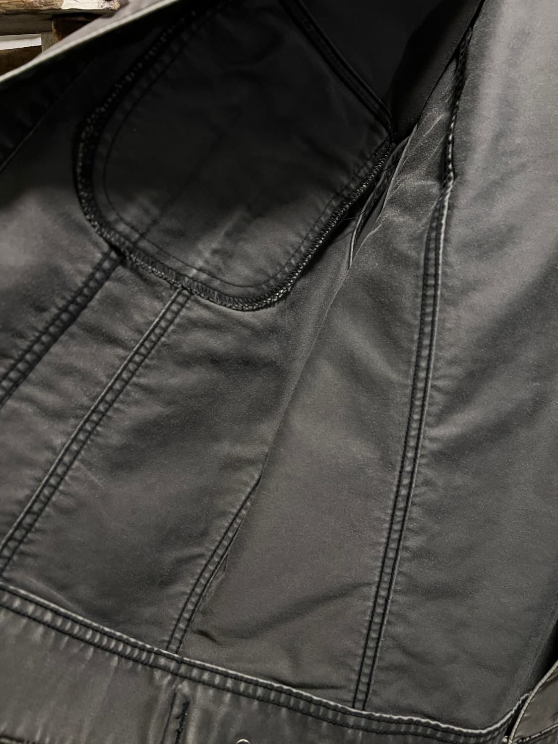 [M]더블알엘 재팬메이드 Lee 라이더스 복각 그레이 몰스킨 트러커 자켓 상품이미지5