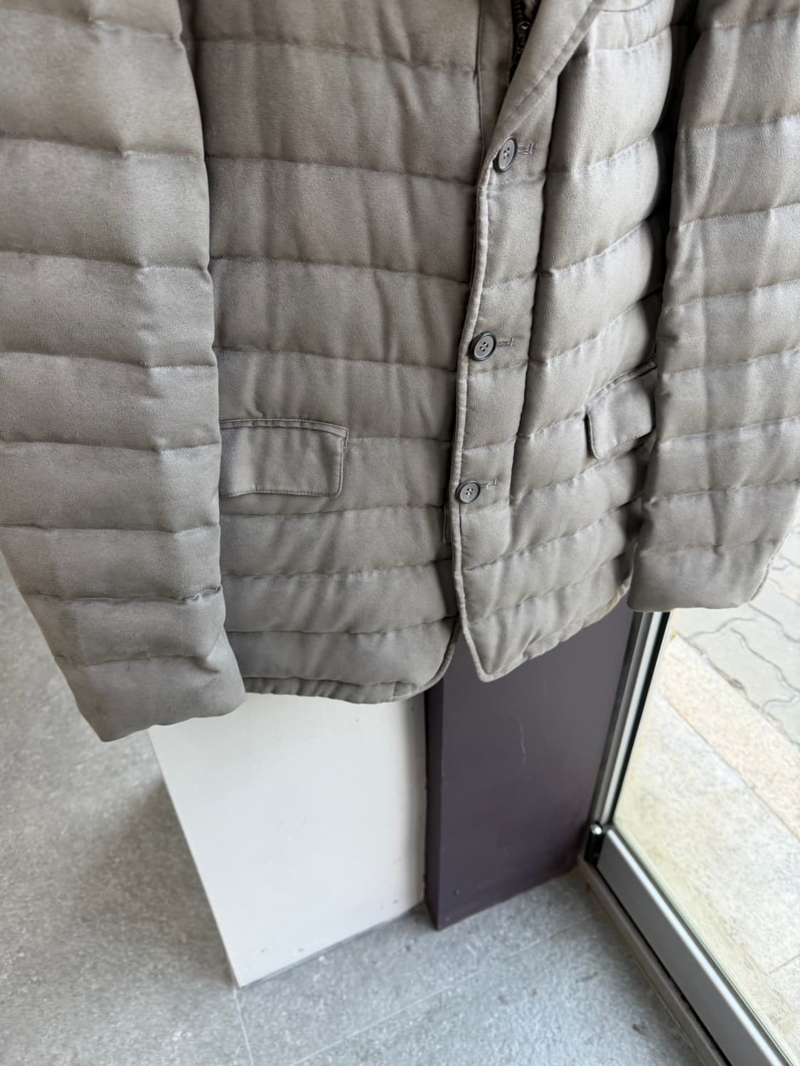 50/ 알레그리 구스다운 스웨이드 패딩코트 상품이미지4