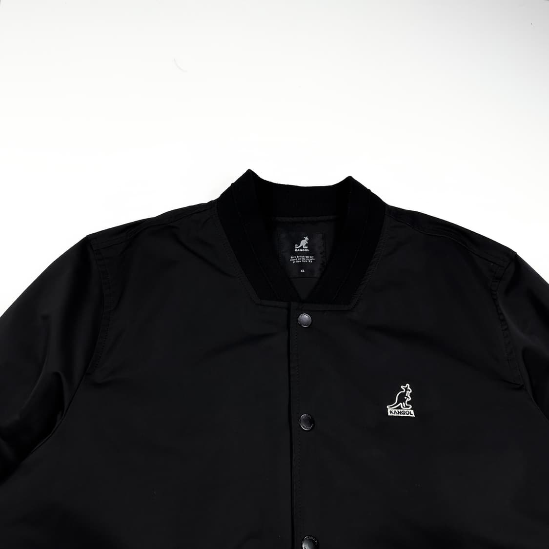 캉골 패치 로고 블랙 봄버 블루종 자켓 (실측 L) 상품이미지1