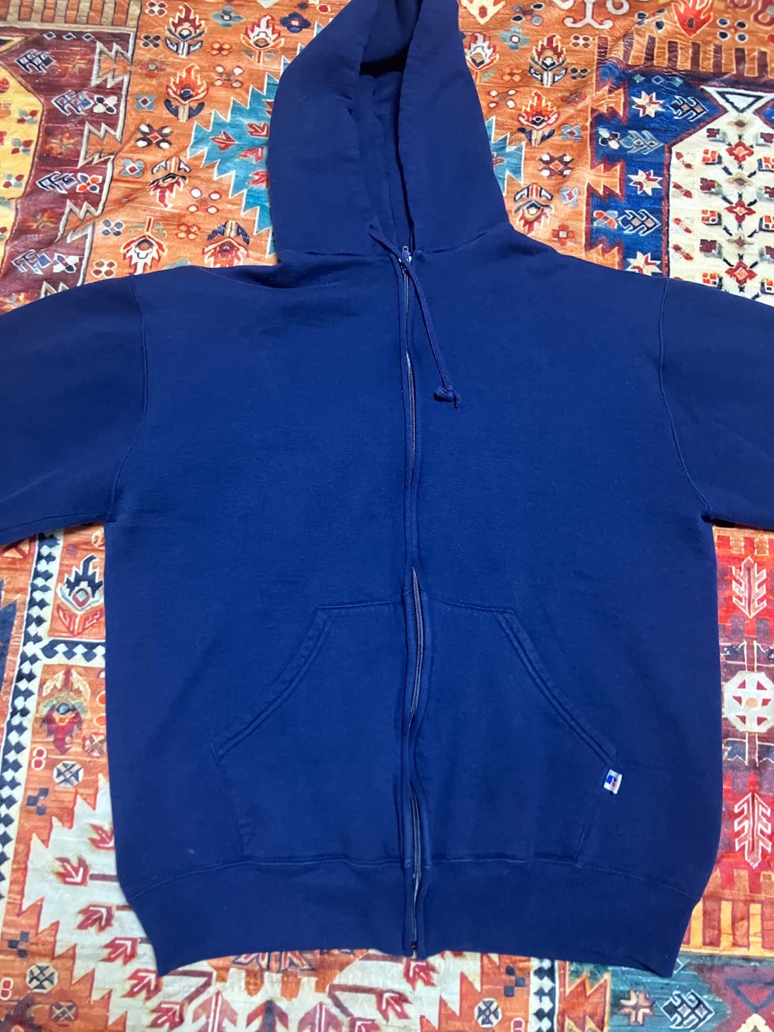 90S Russell Athletic 네이비 후드집업 XL USA 상품이미지1