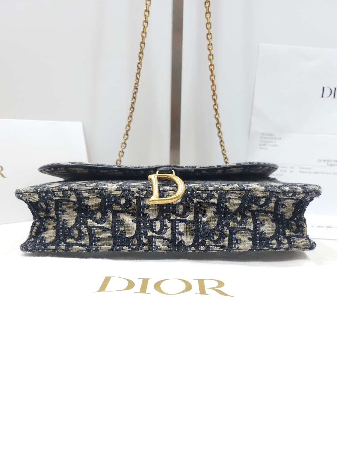 디올 오블리크 새들 체인 파우치 상품이미지4